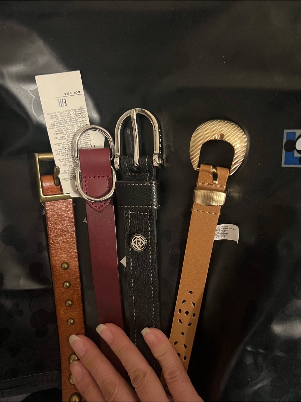 Mixed Women's Leather Belts Pack - Black, Brown, Burgundy, Tan